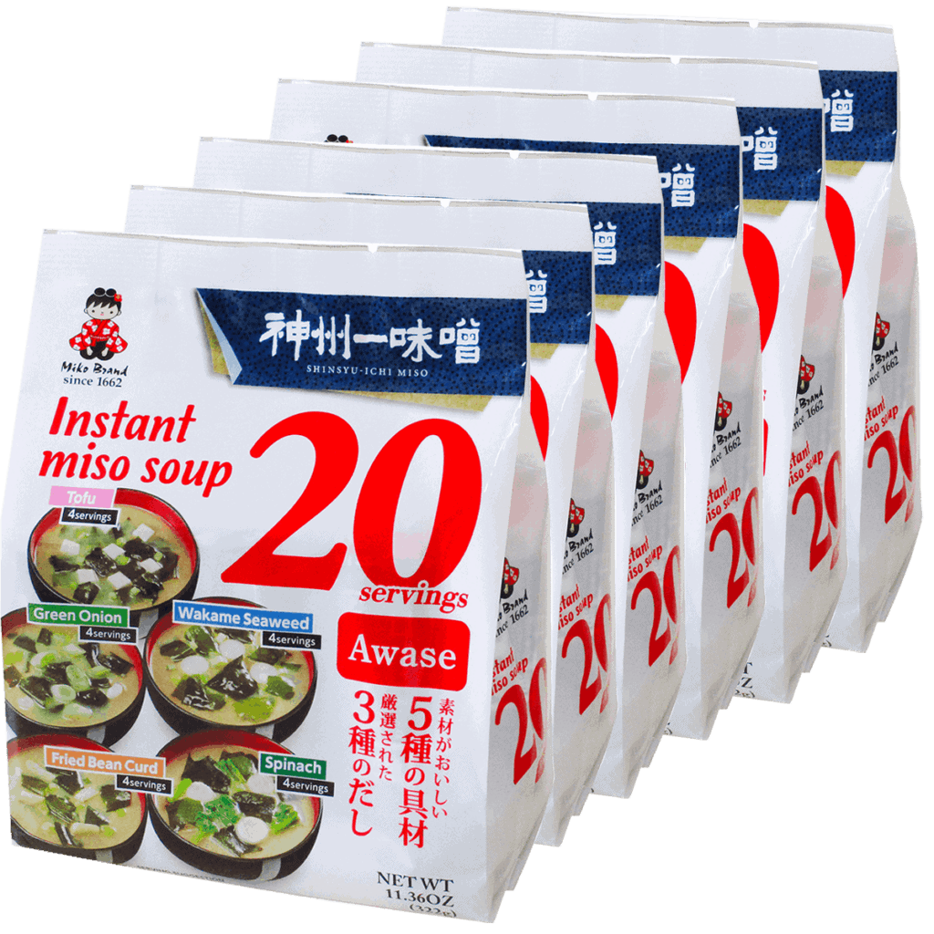 Instant Miso Soup 20 Servings - Awase (CASE)