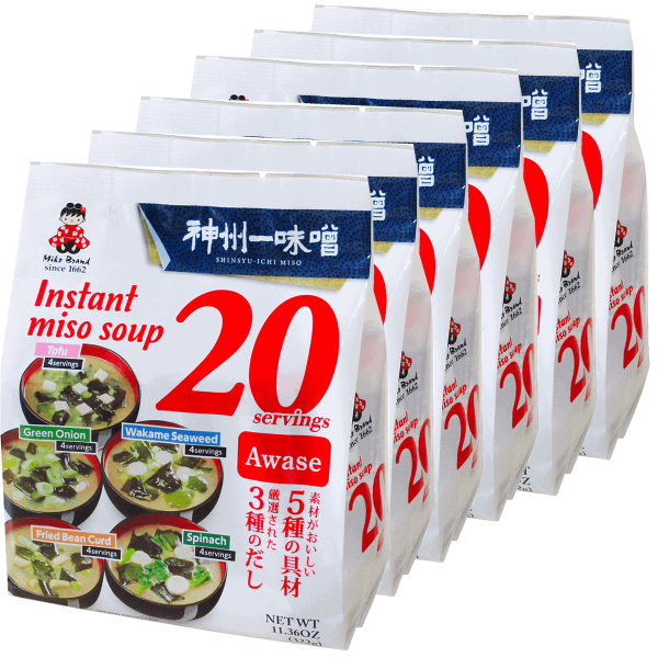 Instant Miso Soup 20 Servings - Awase (CASE)